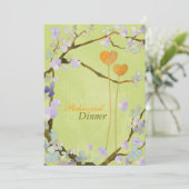 Romantic Hearts Garden Wedding Rehearsal Dinner Kaart (Staand voorkant)