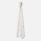 Romantic Hearts Gold Faux Folie White Pattern Stropdas (Achterkant)