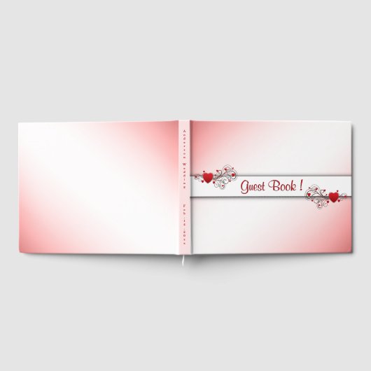 Romantic Hearts Guest Book Gastenboek (Volledig)