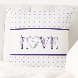 Romantic Hearts Lavender Love Purple Kussen