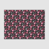 Romantic Hearts, Ribbons and XOXO Patterned Tissuepapier (Voorkant)
