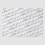 Romantic Hearts Rings Roze Patroonpatroon Vrijgeze Tissuepapier<br><div class="desc">en roomzwart Vrijgezellenfeest voor harten en ringen</div>