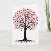 Romantic Hearts Tree Card Kaart (Voorkant)