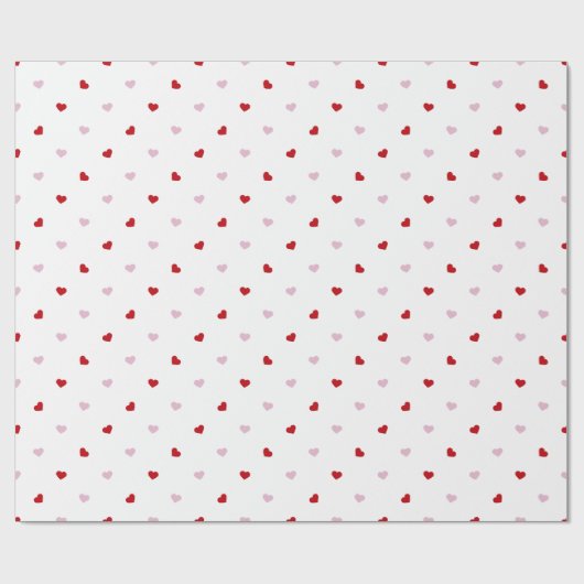 Romantic Hearts Wrapping Paper Cadeaupapier (Vlak)