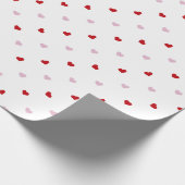 Romantic Hearts Wrapping Paper Cadeaupapier (Hoek)
