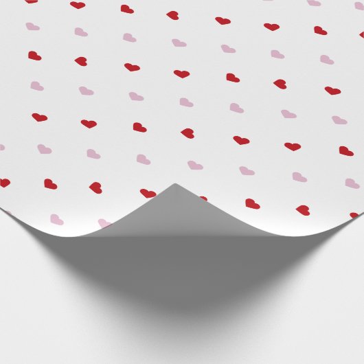 Romantic Hearts Wrapping Paper Cadeaupapier (Hoek)