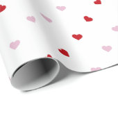 Romantic Hearts Wrapping Paper Cadeaupapier (Rol Hoek)