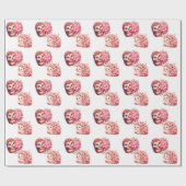 Romantic Hedgehog Valentine's Day Wrapping Paper, Cadeaupapier (Vlak)