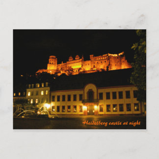 Romantic Heidelberg-kasteel 's nachts Briefkaart