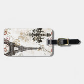 Romantic Herfst Autumn verliest de Parijse oliefow Bagagelabel (Voorkant horizontaal)