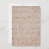 Romantic Herfst Music Sheet Weddenschap Kaart (Achterkant)