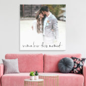 Romantic herinnert zich deze foto van het Manuscri Canvas Afdruk (Insitu (Woonkamer))