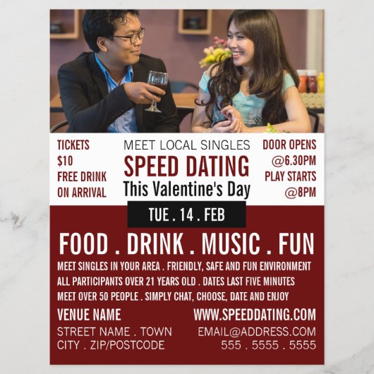 Romantic het Plaatsen, de Gebeurtenis van de Snelh Flyer (Voorkant)