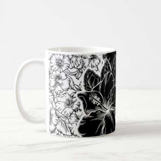 Romantic Hibiscus - Aangepast ontwerp Koffiemok (Links)