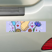 Romantic Holding Hands - afspraakje / verjaardagsc Bumpersticker (Op auto)