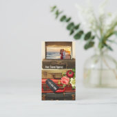 Romantic  Honeymoon Travel Visitekaartje (Staand voorkant)