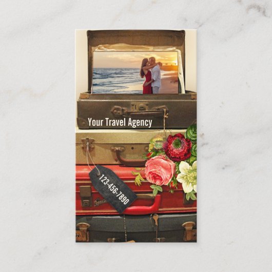 Romantic  Honeymoon Travel Visitekaartje (Voorkant)
