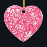 Romantic Hot Pink Love Heart Ornament Decoration<br><div class="desc">hart,  bloemen,  bloem,  mooi,  delicaat,  ,  kerstmis,  sierlijk,  decoratief,  bloemen,  bladeren,  design,  print,  verbluffend,  prachtig,  mooi,  meisje,  vrouwelijk,  zalig,  worstjes,  bloem,  blad,  natuur,  liefde,  vogels,  vogel,  delicaat,  roze,  roze,  roze,  romantisch,  romance,  romantisch,  valentijn,  "Valentijnsdag"</div>