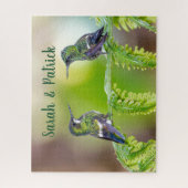 Romantic Hummingvogels Foto gepersonaliseerd Legpuzzel (Verticaal)