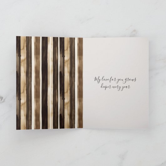 Romantic I Love You Anniversary Blue Motorcycle Kaart (Binnen)