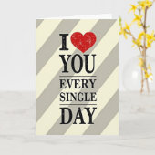Romantic I Love You Every Day Card Kaart (Gele Bloem)