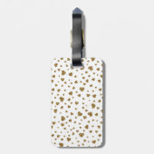 Romantic "I Love You" gouden faux glitter harten Bagagelabel (Achterkant verticaal)