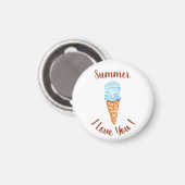 Romantic I love you Ice Cream Birthday Magnet (Voorkant / Achterkant)