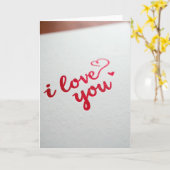 Romantic I Love You Script Glitter Card Kaart (Gele Bloem)