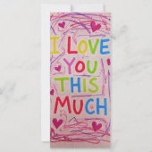 Romantic I Love You This Much Greeting Card (Achterkant)