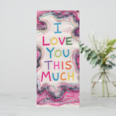 Romantic I Love You This Much Greeting Card (Staand voorkant)