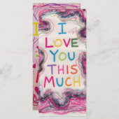Romantic I Love You This Much Greeting Card (Voorkant / Achterkant)