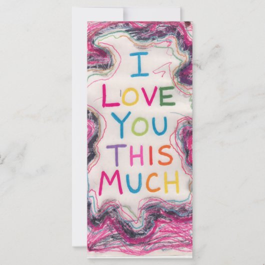 Romantic I Love You This Much Greeting Card (Voorkant)