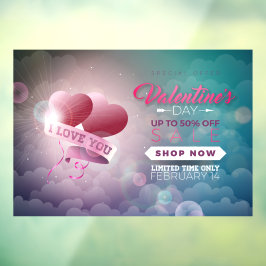 Romantic I Love You Valentijnsdag Limited Sale Raamsticker