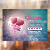 Romantic I Love You Valentijnsdag Limited Sale Raamsticker (Vel 2)