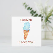 Romantic Ice Cream I Love You briefkaarten (Staand voorkant)