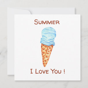 Romantic Ice Cream I Love You briefkaarten