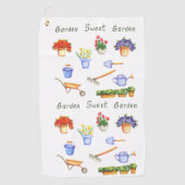 Romantic Ik hou van mijn fowers Minimalistische St Golfhanddoek (Voorkant)