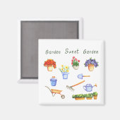 Romantic Ik hou van mijn fowers Minimalistische St Magneet (Voorkant / Achterkant)