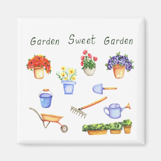 Romantic Ik hou van mijn fowers Minimalistische St Magneet (Voorkant)