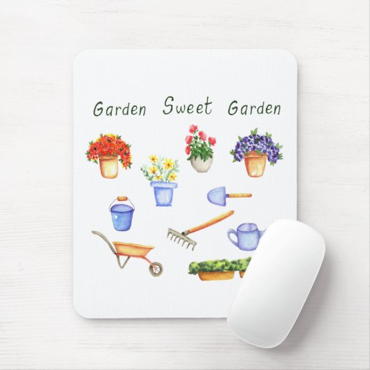 Romantic Ik hou van mijn fowers Minimalistische St Muismat (Met muis)