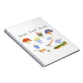 Romantic Ik hou van mijn fowers Minimalistische St Notitieboek (Rechterzijde)