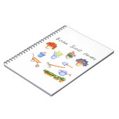 Romantic Ik hou van mijn fowers Minimalistische St Notitieboek (Linkerzijde)