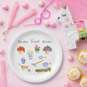 Romantic Ik hou van mijn fowers Minimalistische St Papieren Bordje (Feest)