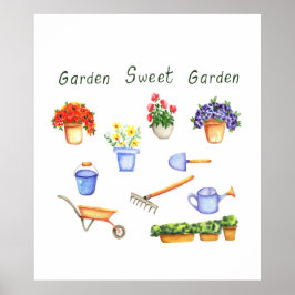 Romantic Ik hou van mijn fowers Minimalistische St Poster