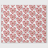 Romantic Ik hou van rode rozen. Cadeaupapier (Vlak)