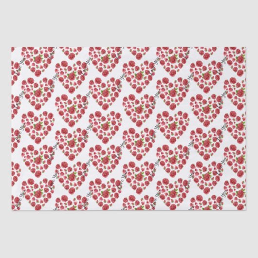 Romantic Ik hou van rode rozen. Tissuepapier (Voorkant)