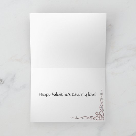 Romantic Ik zal van je houden voor altijd Valentij Feestdagen Kaart (Binnen)