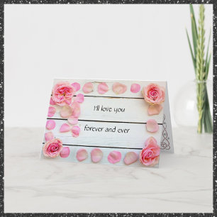 Romantic Ik zal van je houden voor altijd Valentij Feestdagen Kaart