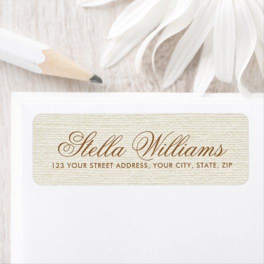 Romantic iory linen calligraphy script address etiket (Insitu)
