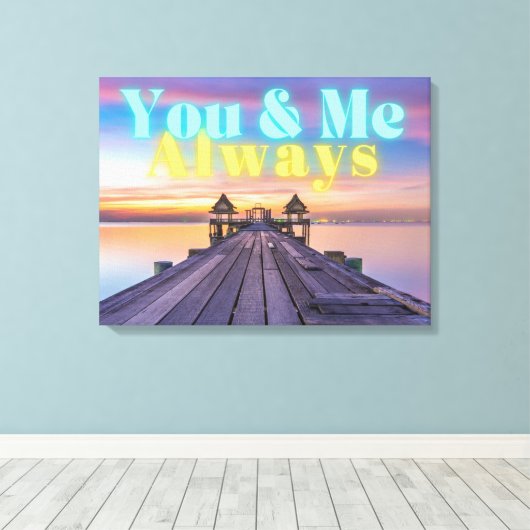 Romantic Island Dock Altijd Canvas Afdruk (Insitu (Houten vloer))